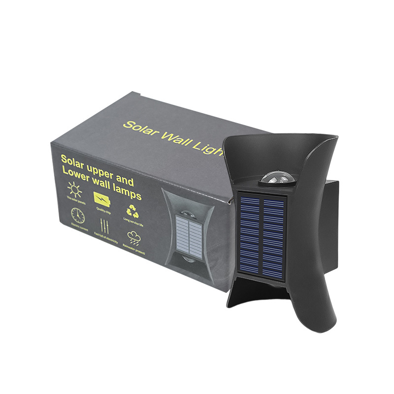 Naujas saulės rago formos lauko lempa, atspari vandeniui, sieninė sieninė lempa, kiemo sodo siena, prožektorius, vilos durų sieninė lempa