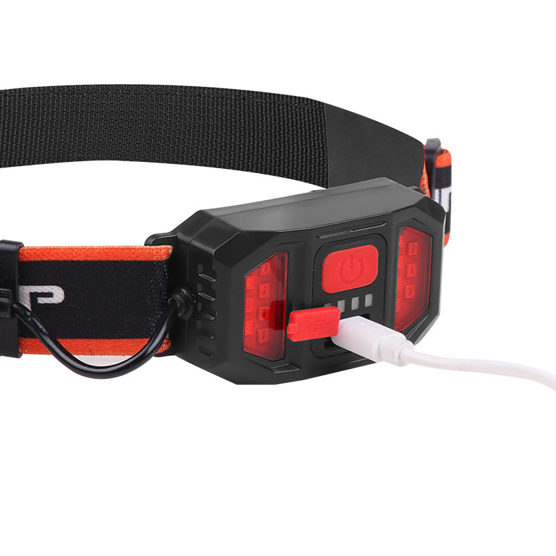 Naujas „Amazon“ karšto išpardavimo COB LED stiprios šviesos prožektorius, USB įkraunamas sausos baterijos priekinis žibintas, raudonos šviesos priekinis žibintas