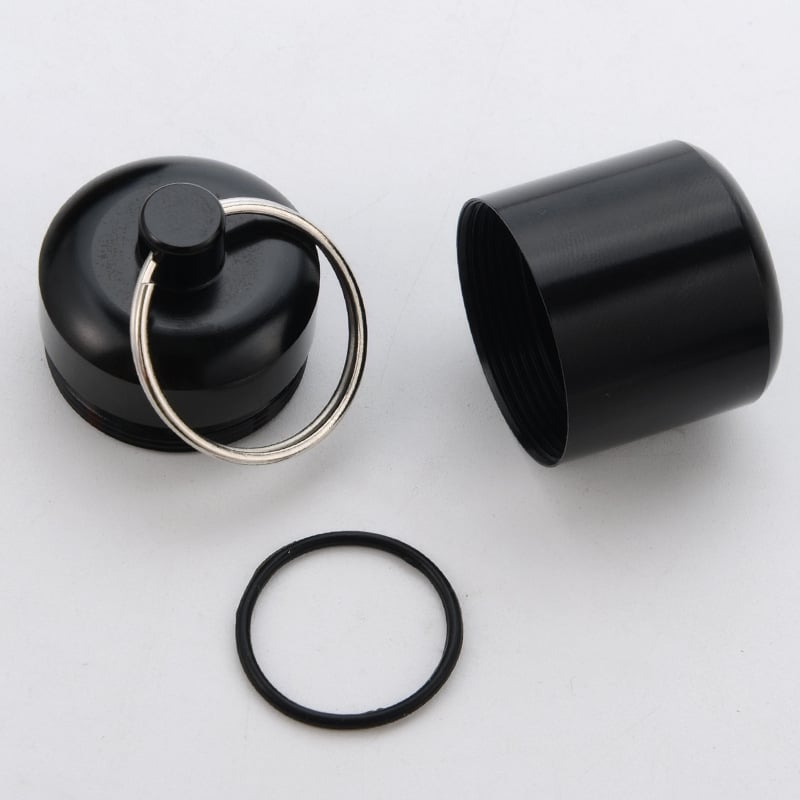 Alumiiniumisulamist padruni väike ravimipudel veekindel suletud metallist alumiiniumpurk võtmehoidjaga mündihoidikuga kõrvatropid alumiiniumpudel