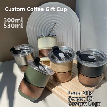 304 rozsdamentes acél kávéscsésze kültéri kempingcsésze felirattal, színes fogantyúval, lépcsős söröspohár