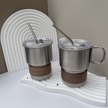 304 από ανοξείδωτο ατσάλι φλιτζάνι καφέ εξωτερικού χώρου κάμπινγκ γράμματα φλιτζάνι με χρώμα με λαβή βήμα φλιτζάνι ποτήρι μπύρας