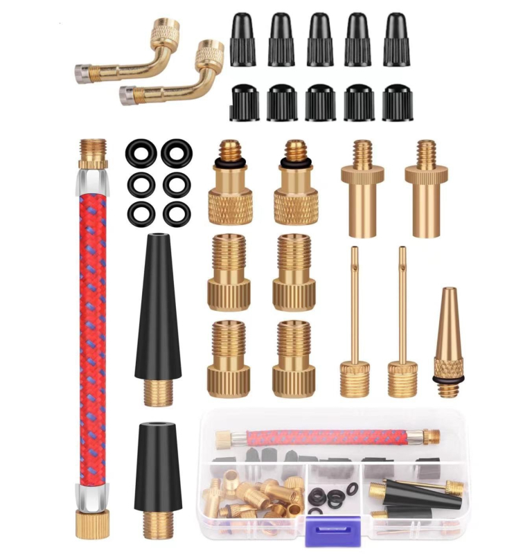 Jalgratta ventiiliadapter 21-osaline komplekt jalgratta ventiilirühma ventiiliadapter SV AV DV jalgratta õhk