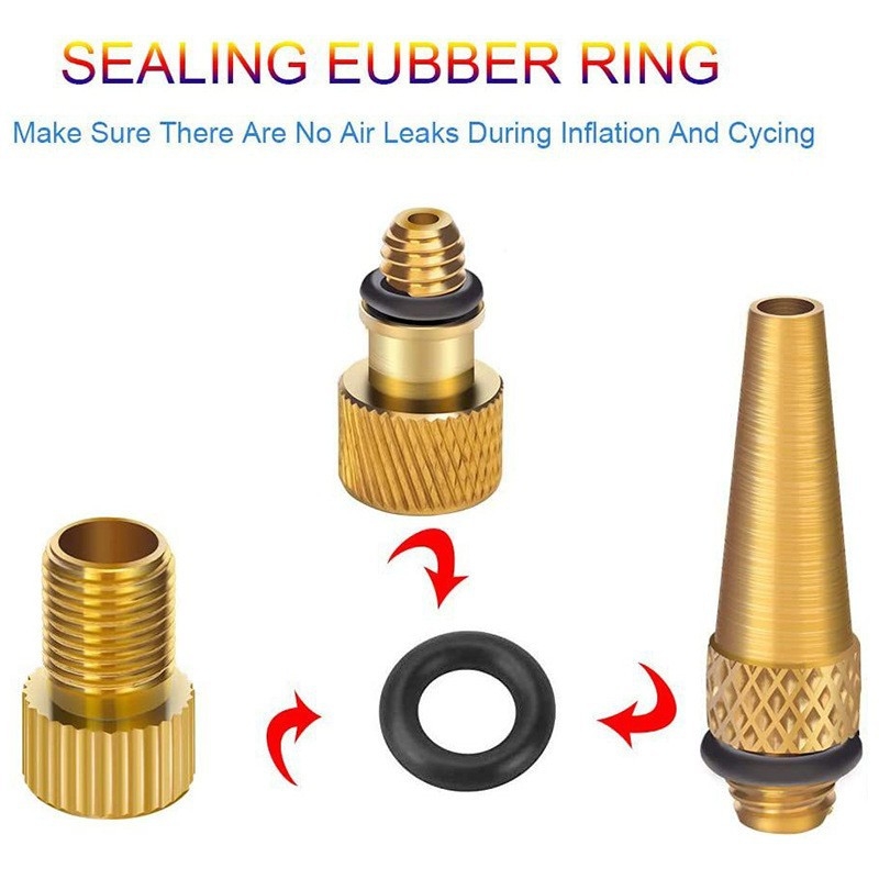 Jalgratta ventiiliadapter 21-osaline komplekt jalgratta ventiilirühma ventiiliadapter SV AV DV jalgratta õhk