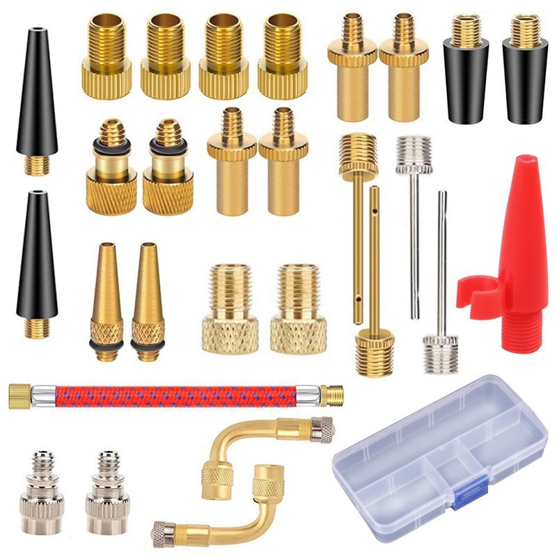 Jalgratta ventiiliadapter 21-osaline komplekt jalgratta ventiilirühma ventiiliadapter SV AV DV jalgratta õhk