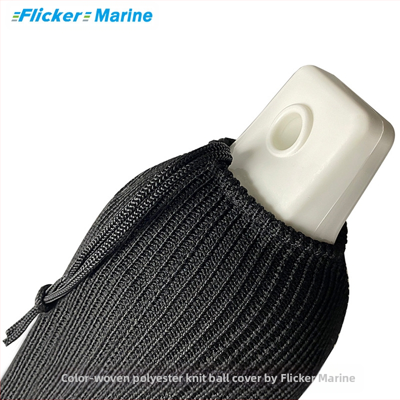 Flicker jahta, ātrlaiva, gumijas laiva, laivas bumba, izturīgs un ilgmūžīgs melns peldošās bumbas adīts bumbas pārsegs