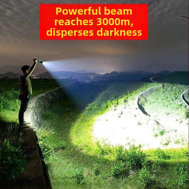 LED baterka pre špeciálne jednotky, silné svetlo, rýchle nabíjanie, prenosná multifunkčná domáca lampa s dlhým dosahom, 9 ultraľahkých LED lampičiek