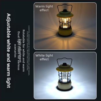 Õues telkimiseks mõeldud atmosfäärivalgusti Retro kaasaskantav mini kaasaskantav telkimisvalgusti Raud Lõputu hämardusega rippuv piiriülene telkimine