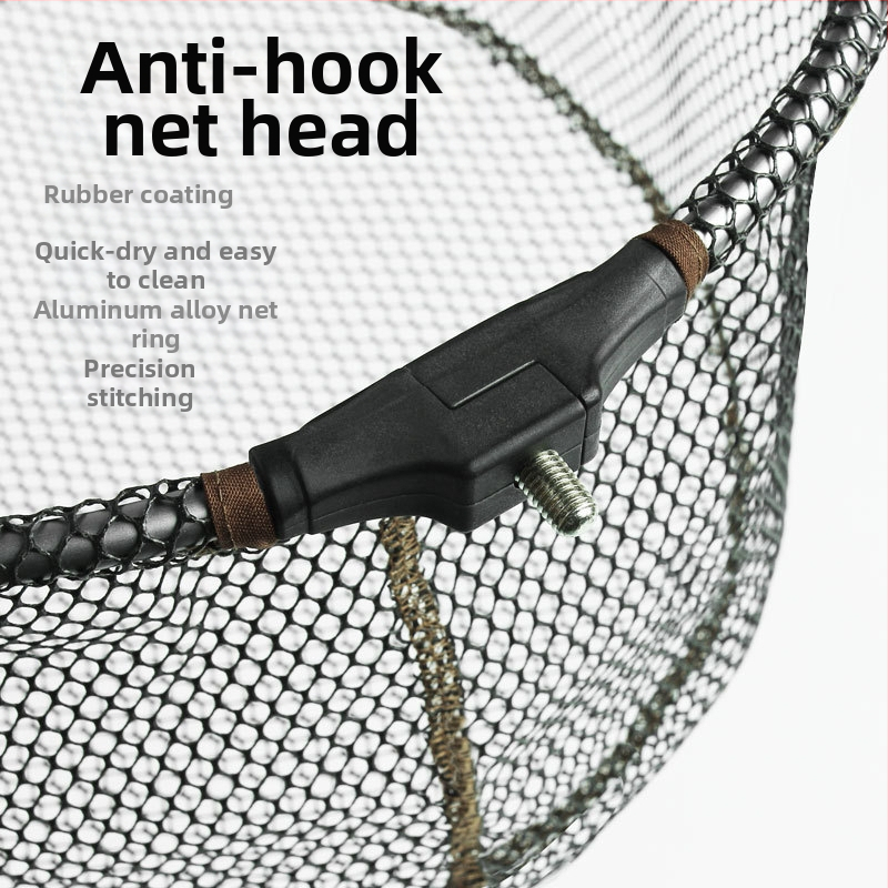 Järvepüügivahendite kalavõrgu pea alumiiniumsulamist konksuvastane liimimine konkurentsivõimelise kokkupandava kalavõrgu tarvikute hulgimüük