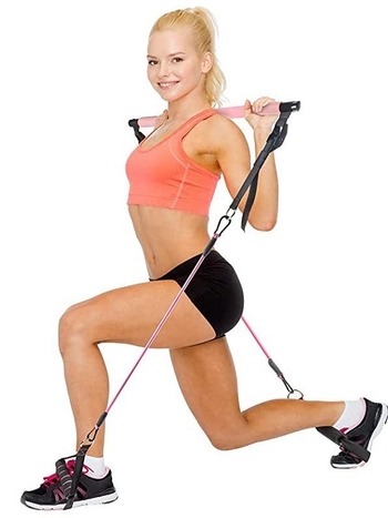 Pilateso lazda namams, jogos treniruotėms, daugiafunkcis reguliuojamas trijų dalių Pilateso lazdos kostiumas