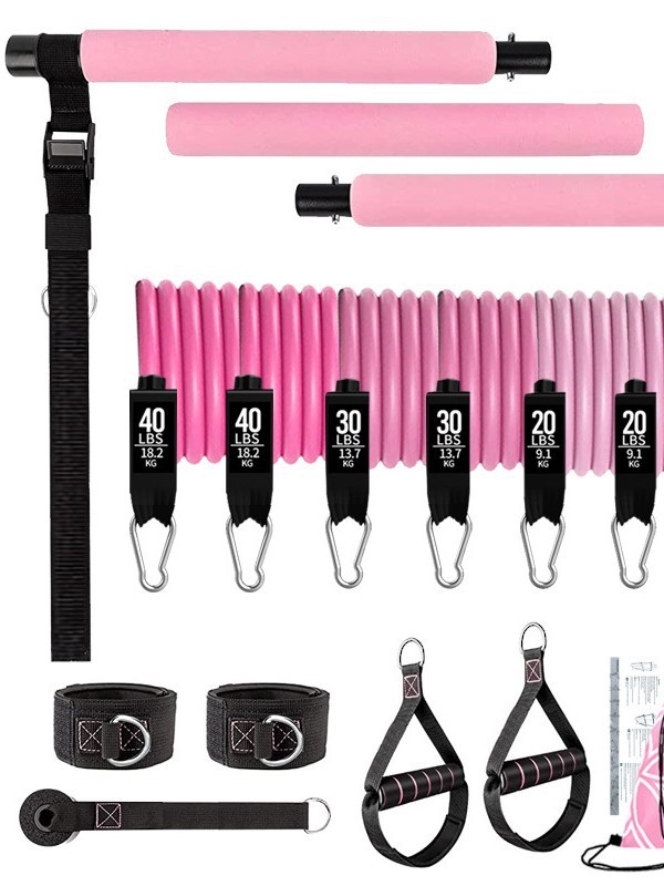 Pilateso lazda namams, jogos treniruotėms, daugiafunkcis reguliuojamas trijų dalių Pilateso lazdos kostiumas