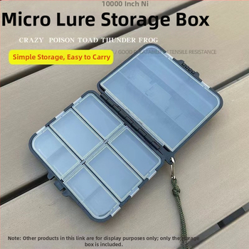 Luya Micro-object Двуслойна кутия за стръв Многофункционални риболовни аксесоари Куки за риба, олово и кожена кутия Преносима голяма кутия за фалшива стръв с пайети