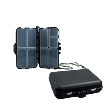 Luya Micro-object Двуслойна кутия за стръв Многофункционални риболовни аксесоари Куки за риба, олово и кожена кутия Преносима голяма кутия за фалшива стръв с пайети