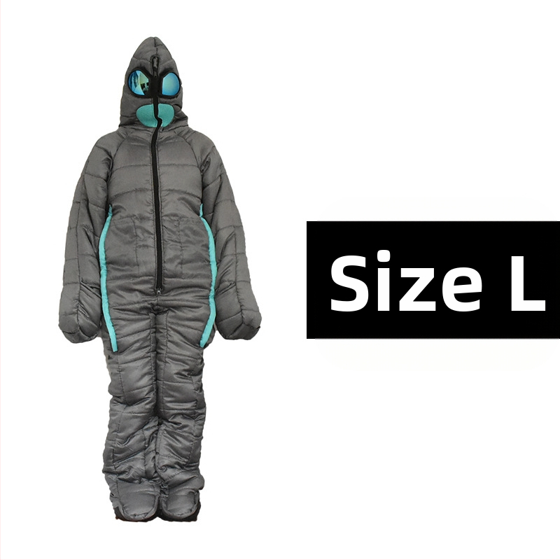 Спален чувал за къмпинг на открито в стил „Alien“, ескорт за болница, защита от топлина и студ, спален чувал за четене през нощта и през нощта, спален чувал за мумия