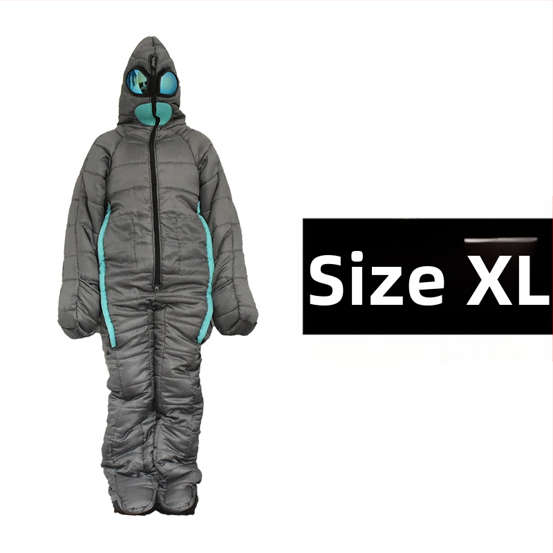 Спален чувал за къмпинг на открито в стил „Alien“, ескорт за болница, защита от топлина и студ, спален чувал за четене през нощта и през нощта, спален чувал за мумия