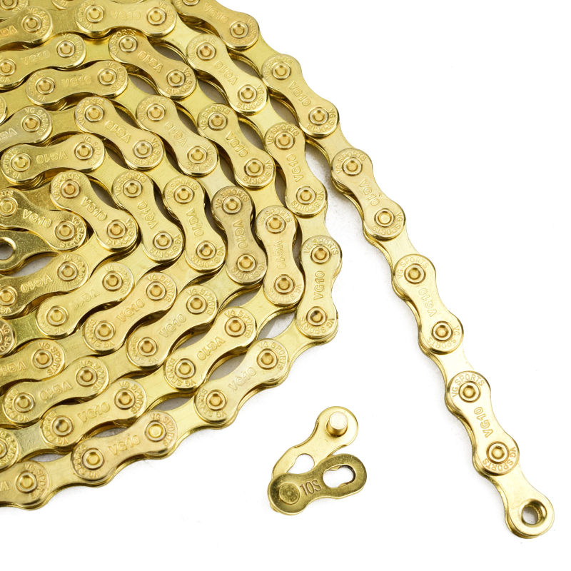 [Същият стил, ниска цена] Vg Sports 8/9/10/11/12 скорости, верига за планински шосеен велосипед, без изрязване, лека, златна, цветна