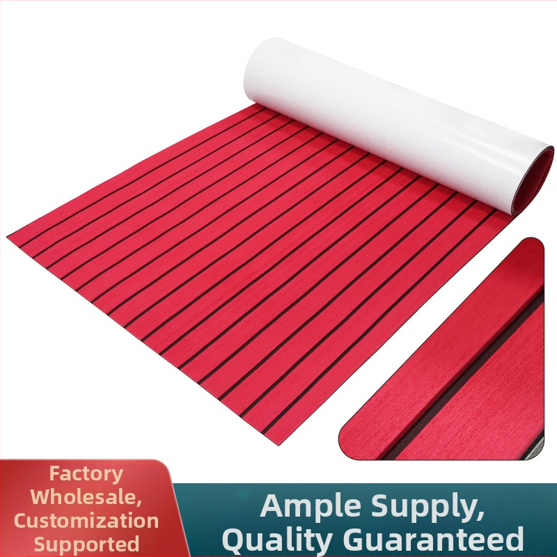 HD rūpnīcas noliktavā Jahtu kajaks Makšķerēšanas laiva Sarkans Melns eva Imitācijas tīkkoks Neslīdošs paklājiņš Augsta blīvuma UV izturīgs