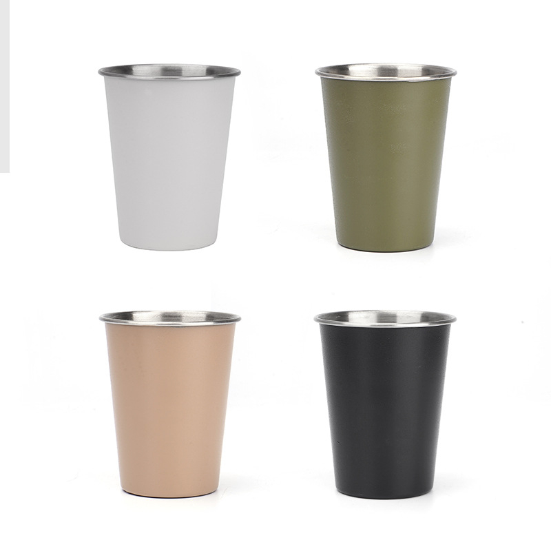 Āra 304 nerūsējošā tērauda kempinga stila krūze, pārnēsājama alus dzērienu krūze, viegla krūze, salokāma uzglabāšanas komplekts