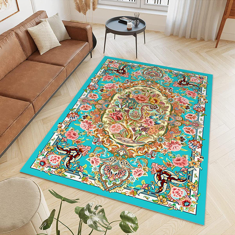 Határokon átnyúló Amazon perzsa stílusú szőnyeg Otthon Hálószoba Nappali Kopásálló Szennyeződésálló Könnyen kezelhető Temu Daifa szőnyeg