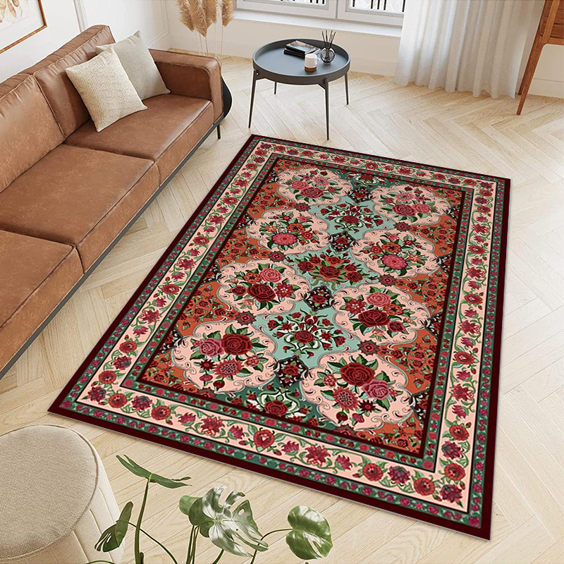 Határokon átnyúló Amazon perzsa stílusú szőnyeg Otthon Hálószoba Nappali Kopásálló Szennyeződésálló Könnyen kezelhető Temu Daifa szőnyeg