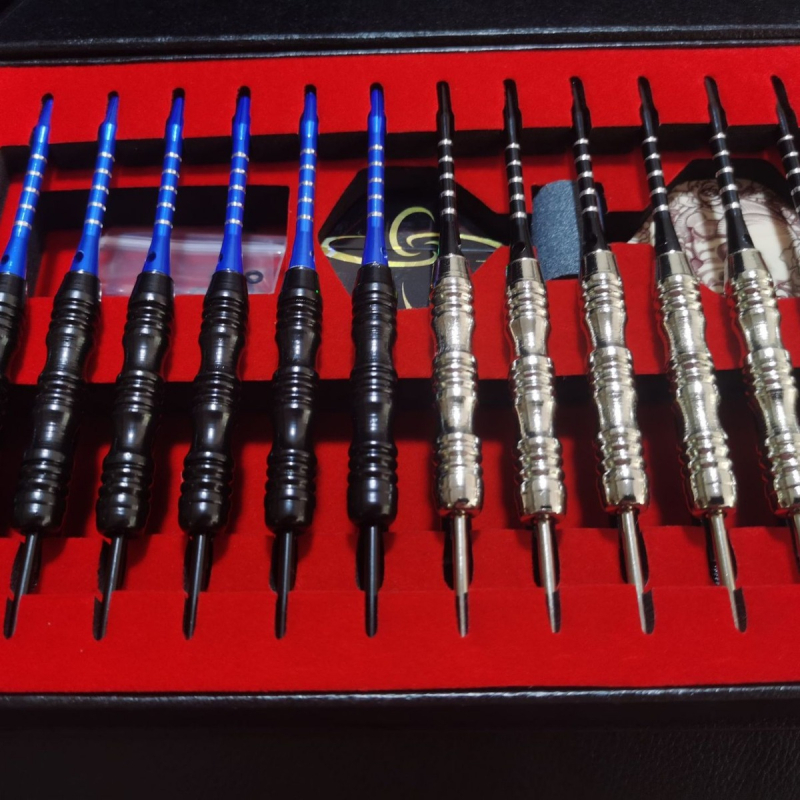 Комплект от 12 изящни алуминиеви стрелички за стрелички Spot в подаръчна кутия, 22 грама, 484 грама