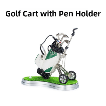 Buddha Power Sports golfkocsi üléssel és tolltartóval, kreatív asztali dísz, golf ajándék