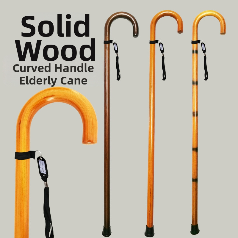 Ramentai pagyvenusiems žmonėms, medžio masyvo mediniai, integruoti kabliukai, lazdelės, lenkta rankena, mediniai ramentai, didmeninė prekyba, tiesioginis pristatymas, retro stiliaus mediniai