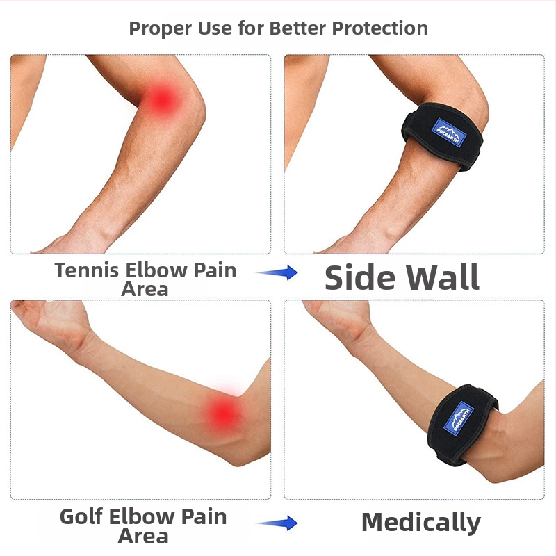 Противо-навяхващи налакътници, налакътници за тенис, регулируема компресионна опора за баскетбол и голф, дишащи налакътници