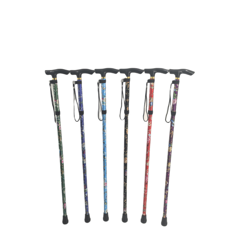 Tarpvalstybinė sulankstoma lazda pagyvenusiems žmonėms, aliuminio lydinio teleskopinė lazda, atspausdinta penkių dalių lazda, neslystanti, alpinizmo lazda, didmeninė prekyba