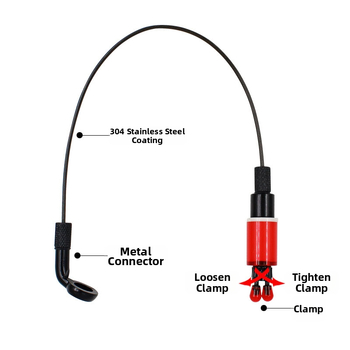 Piiriülene Coolano JY-SW-26 kummikattega roostevabast terasest ketipinguti ilma kerge kalastusalarmi komplektita