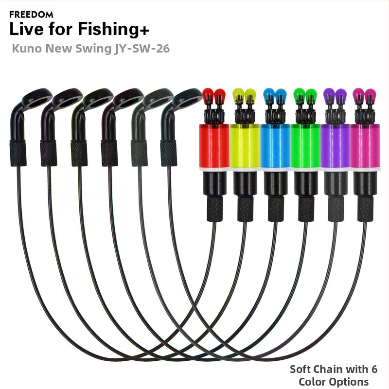 Piiriülene Coolano JY-SW-26 kummikattega roostevabast terasest ketipinguti ilma kerge kalastusalarmi komplektita