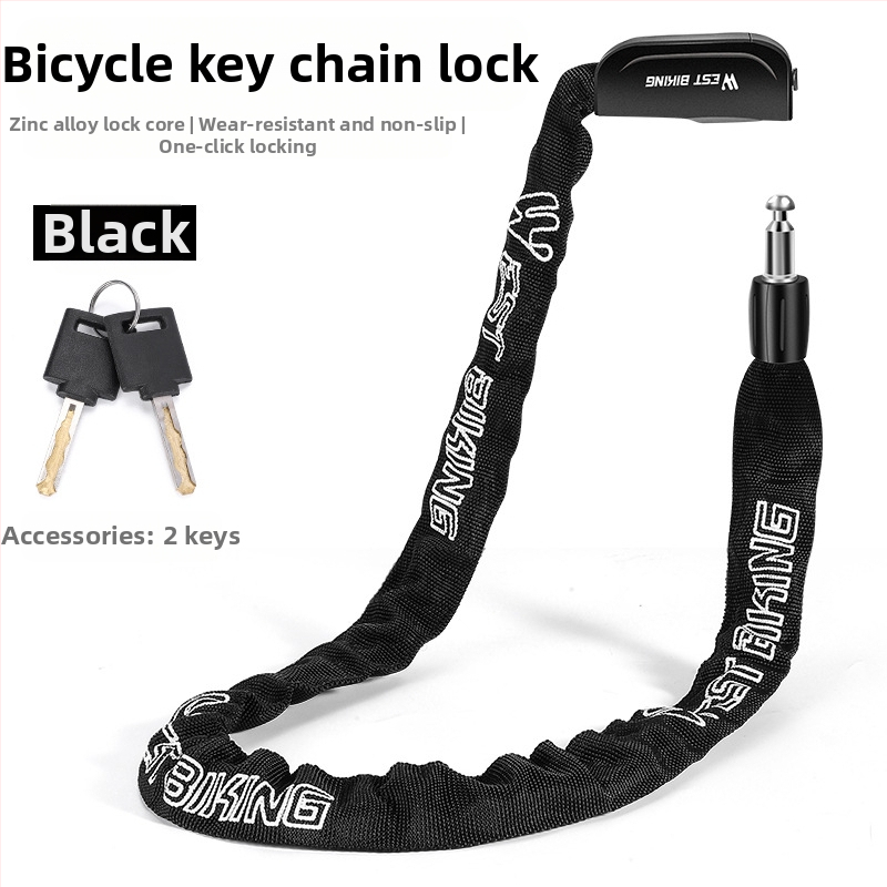 WEST BIKING dviračio užraktas su apsauga nuo vagystės, rakto užraktas, kalnų dviračio, elektrinio automobilio grandinės užraktas, akumuliatorinis automobilio grandinės užraktas