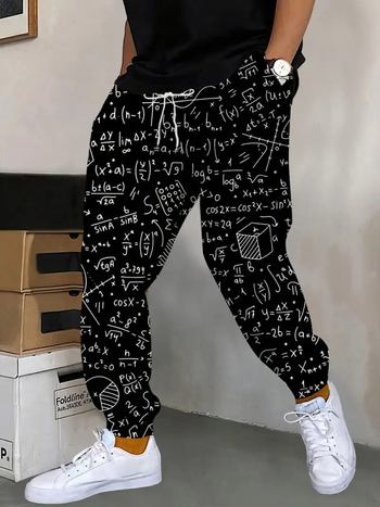 Tavaszi és őszi divatos, minden mérkőzésre alkalmas, személyre szabott retró ábécé sorozatú, 3D nyomtatott személyiségű férfi divatos nadrág