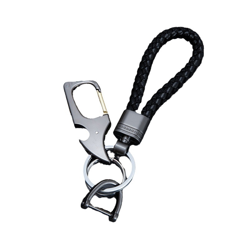 Kreatív divatos autós kulcstartó medál, csúcskategóriás férfi fém fonott kötél kulcstartó pár személyiségéhez, egyszerű