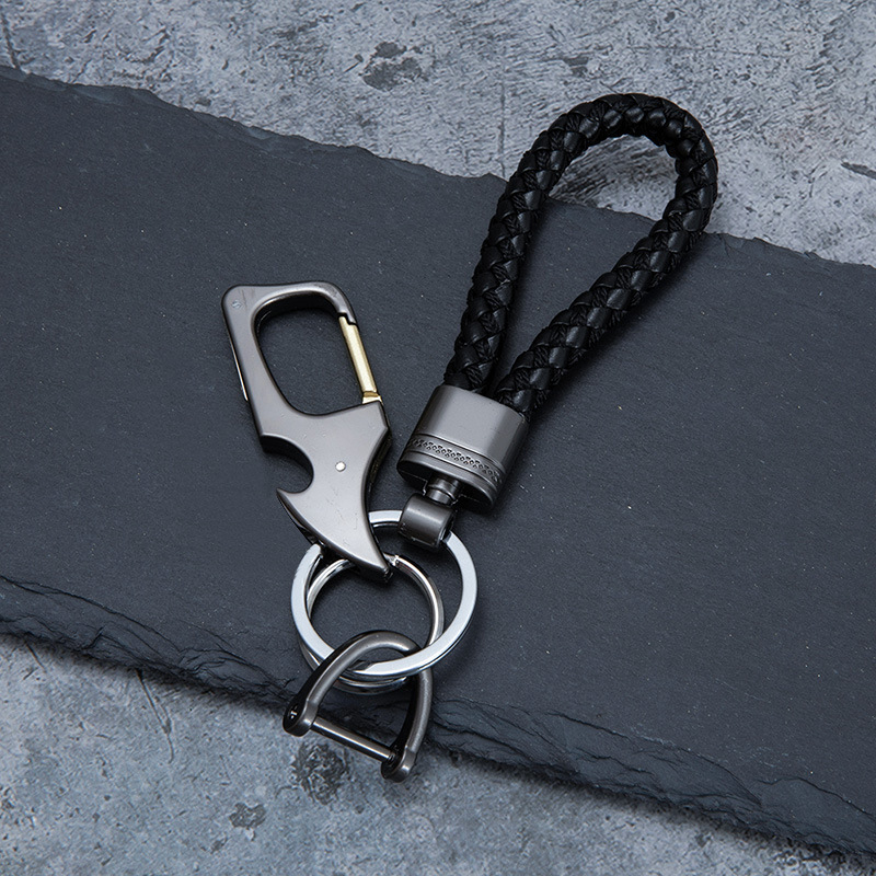 Kreatív divatos autós kulcstartó medál, csúcskategóriás férfi fém fonott kötél kulcstartó pár személyiségéhez, egyszerű