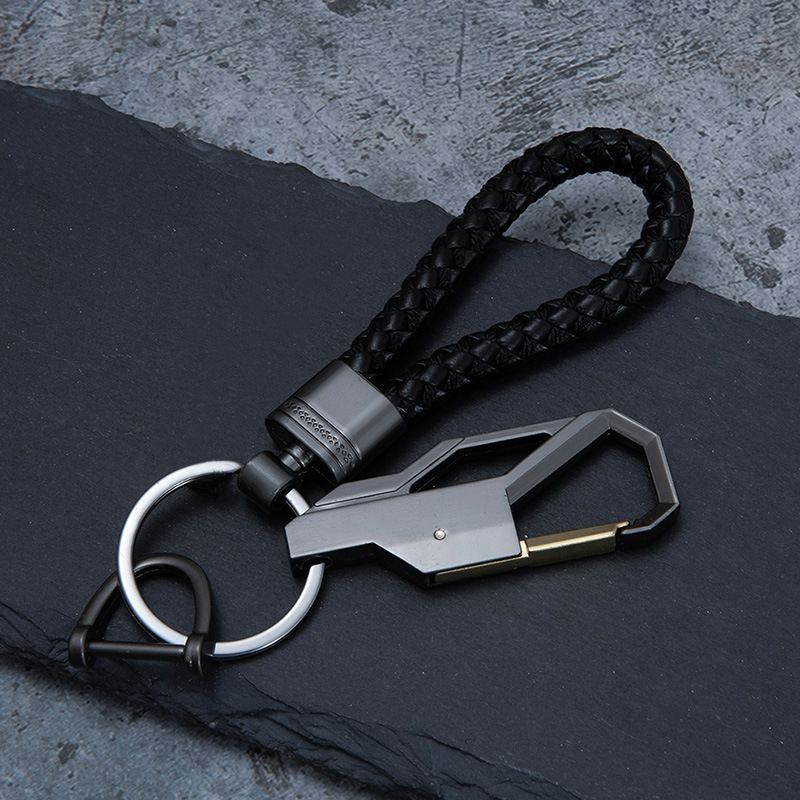 Kreatív divatos autós kulcstartó medál, csúcskategóriás férfi fém fonott kötél kulcstartó pár személyiségéhez, egyszerű