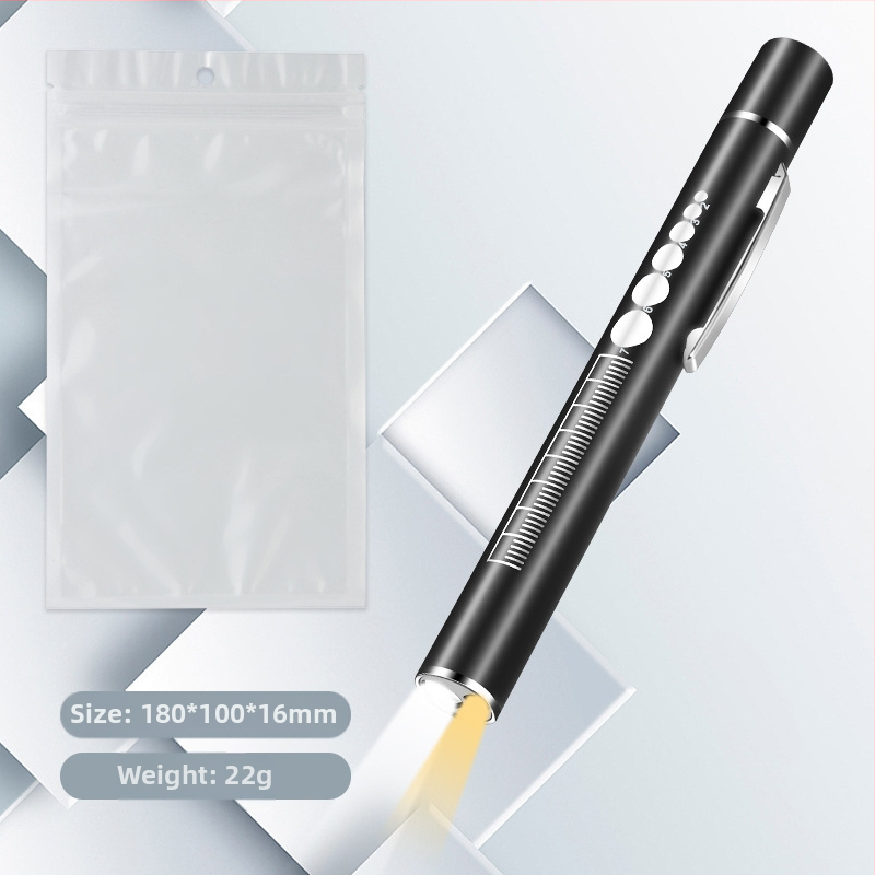 Dupla fényforrású pupillás tolllámpa újratölthető orvos ápoló rozsdamentes acél orvosi szájvizsgálat LED tolllámpa zseblámpa