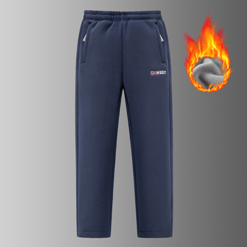 Apukáknak való nadrág Őszi-Téli női nadrág Új, gyapjúbéléssel ellátott, vastagított, magas derekú, egyenes, laza nagymama gyapjúnadrágja kis termetű férfiaknak