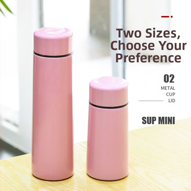 Преносима джобна чаша от неръждаема стомана 304, мини, проста, за малки момичета, мъже и жени, студентки, сладка термо чаша