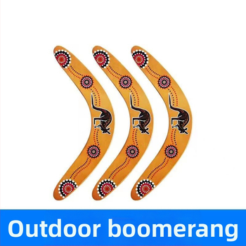 Ξύλινο παιδικό παιχνίδι εξωτερικού χώρου με μπούμερανγκ σε σχήμα V, ιπτάμενο πιατάκι μπούμερανγκ για υπαίθριες αθλητικές δραστηριότητες, από μασίφ ξύλο