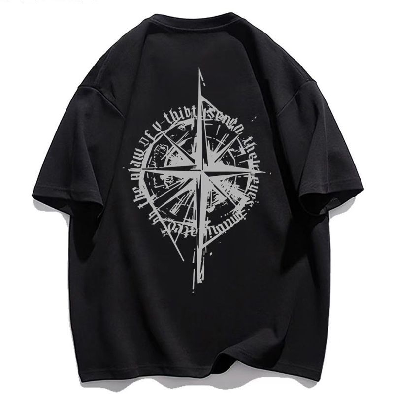 220 g-os pamut rövid ujjú férfi és női nyári divatmárka, amerikai stílusú retró kerek nyakú felső, laza, minden mérkőzésre alkalmas diákpóló