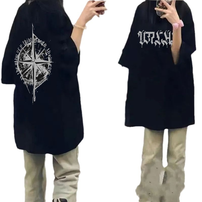 220 g-os pamut rövid ujjú férfi és női nyári divatmárka, amerikai stílusú retró kerek nyakú felső, laza, minden mérkőzésre alkalmas diákpóló