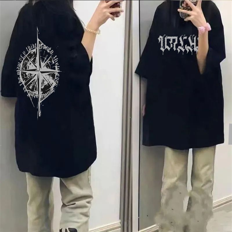 220 g-os pamut rövid ujjú férfi és női nyári divatmárka, amerikai stílusú retró kerek nyakú felső, laza, minden mérkőzésre alkalmas diákpóló