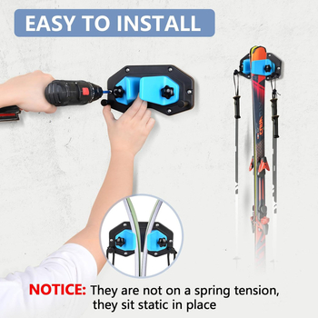 6-osaline suusa- ja lumelaua seinale kinnitatavate hoiuraamide komplekt - sobib igale lumelauale või lumelaua riistvarale