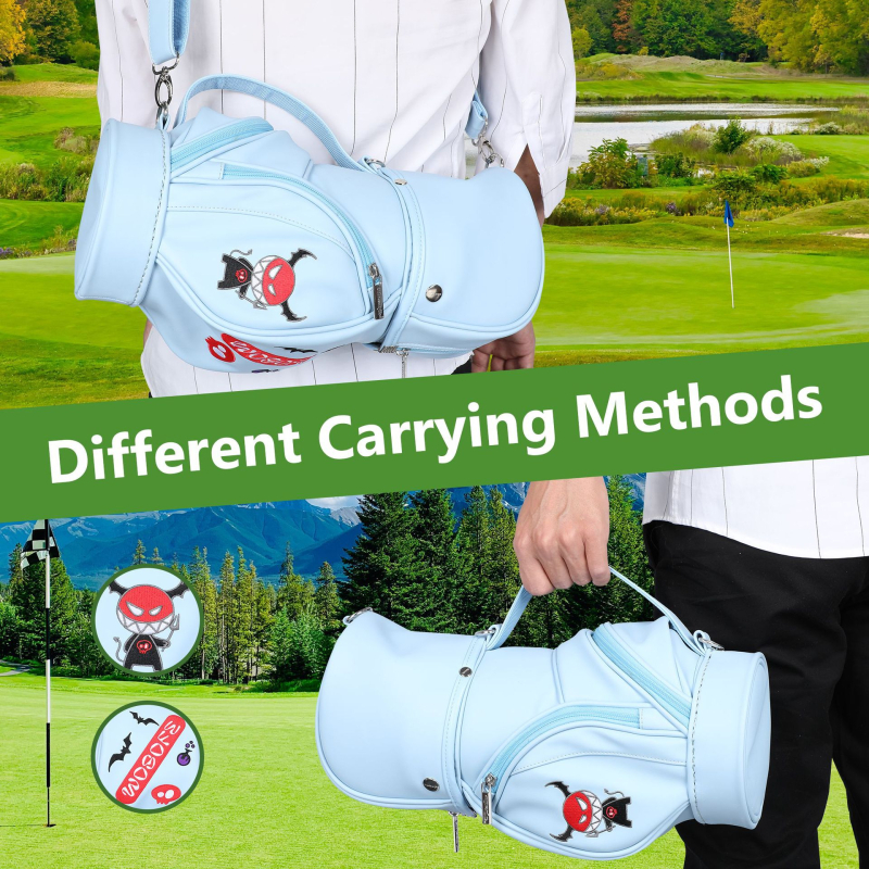 Tarpvalstybinis naujo modelio šaltinio gamintojo didmeninis nešiojamas dvigubo peties dirželio mini golfo krepšys