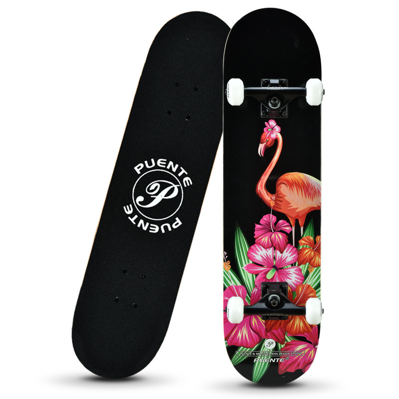 Puente rula neljarattaline topeltkaldega rula täiskasvanutele ja lastele, poiste ja tüdrukute tänavalongboard, maastikul rula tootja