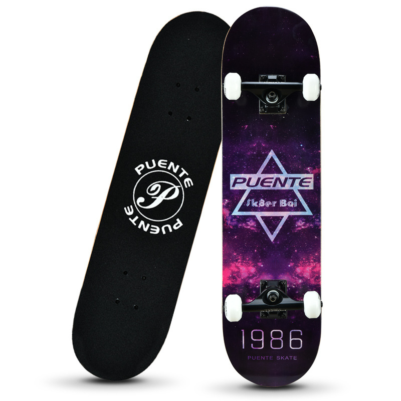 Puente rula neljarattaline topeltkaldega rula täiskasvanutele ja lastele, poiste ja tüdrukute tänavalongboard, maastikul rula tootja