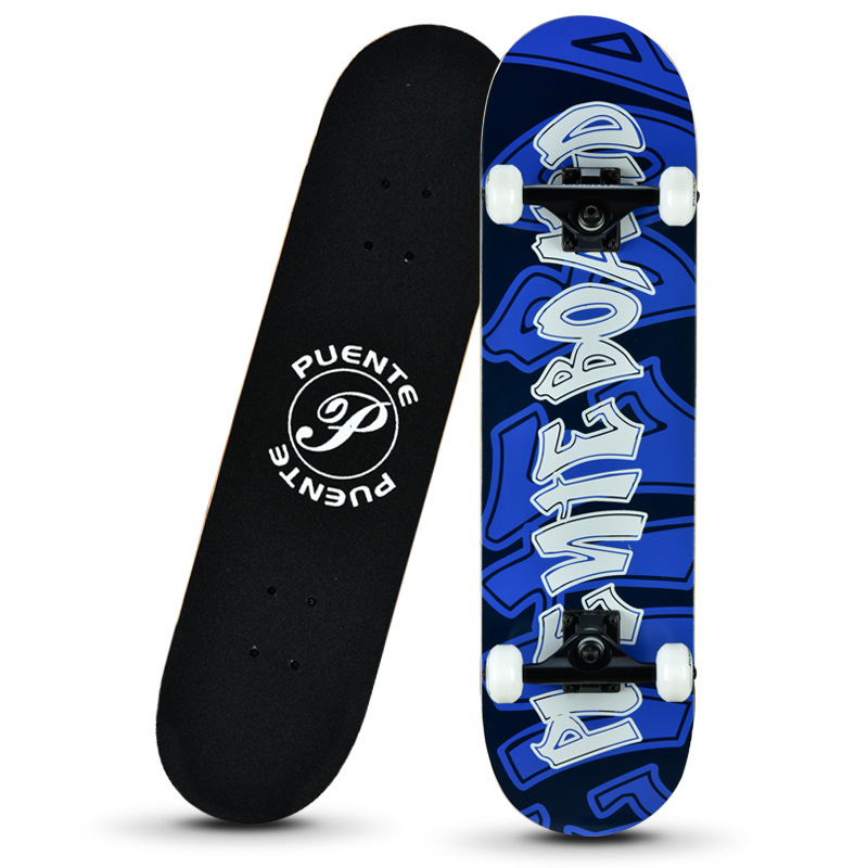 Puente rula neljarattaline topeltkaldega rula täiskasvanutele ja lastele, poiste ja tüdrukute tänavalongboard, maastikul rula tootja