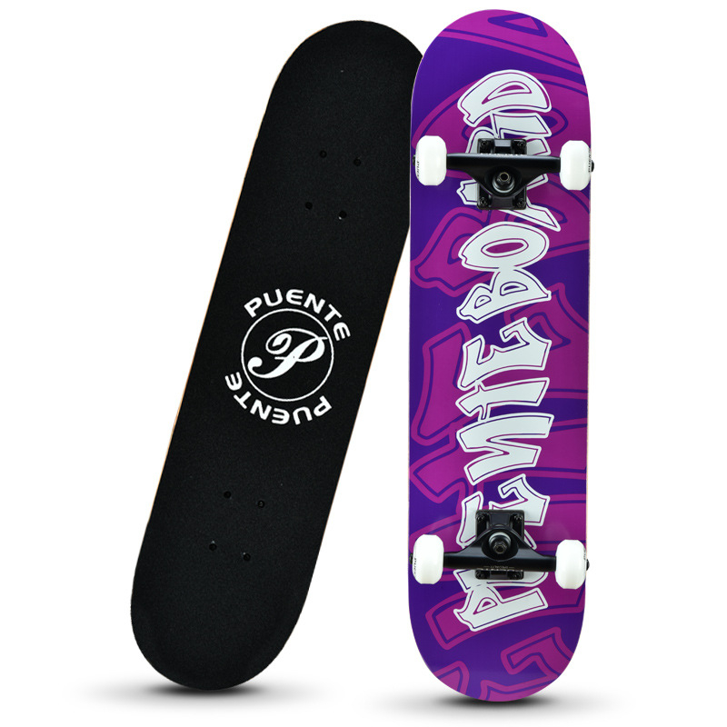 Puente rula neljarattaline topeltkaldega rula täiskasvanutele ja lastele, poiste ja tüdrukute tänavalongboard, maastikul rula tootja