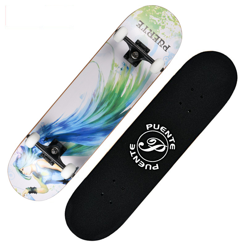 Puente rula neljarattaline topeltkaldega rula täiskasvanutele ja lastele, poiste ja tüdrukute tänavalongboard, maastikul rula tootja