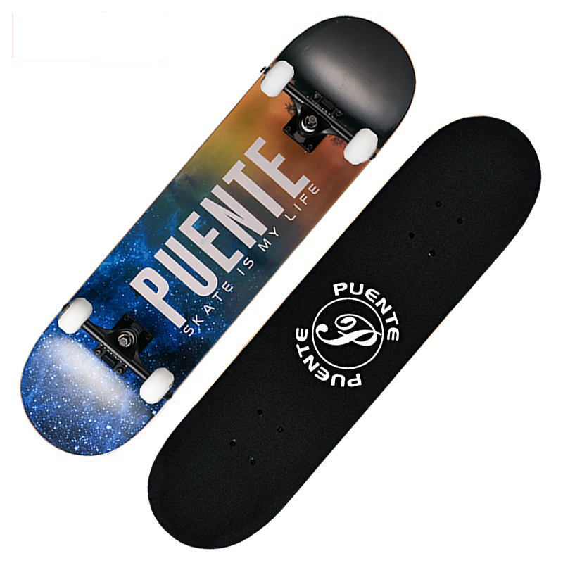 Puente rula neljarattaline topeltkaldega rula täiskasvanutele ja lastele, poiste ja tüdrukute tänavalongboard, maastikul rula tootja